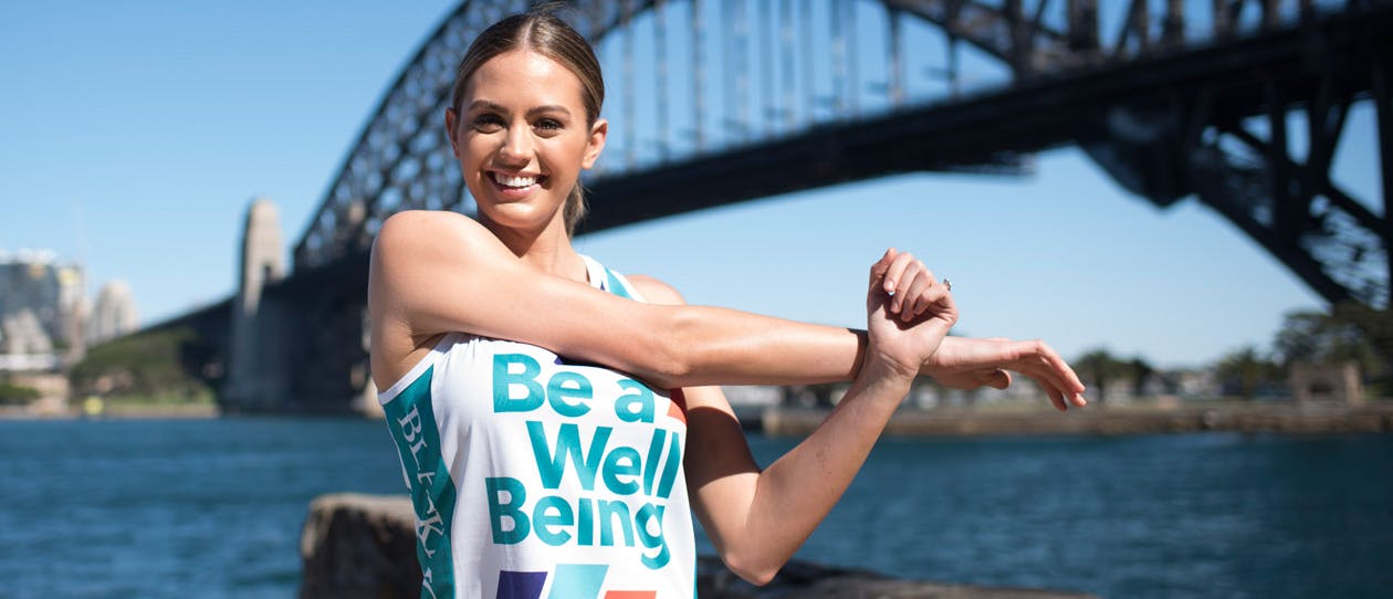 Jesinta Campbell buddies up with Blackmores Sydney Running Festival