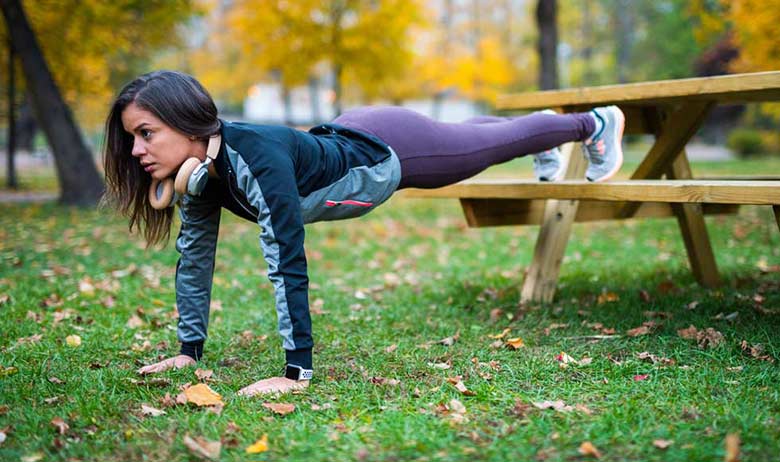 Park bench plank