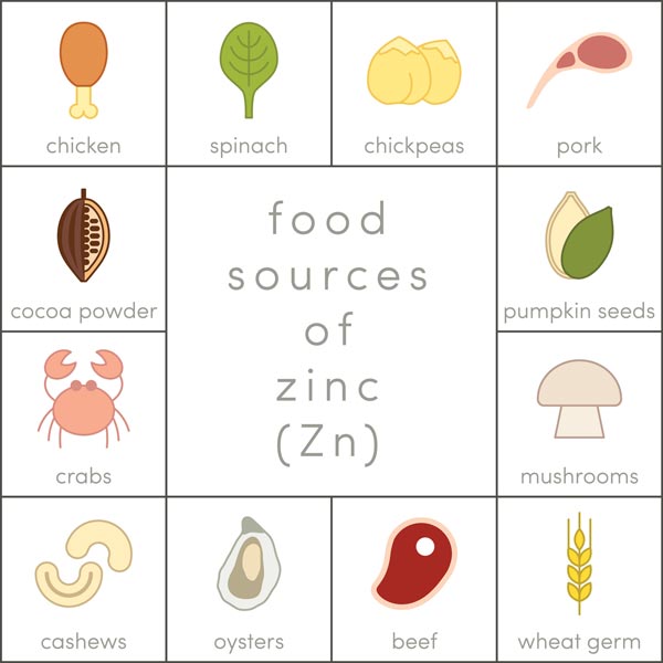 Food sources of zinc