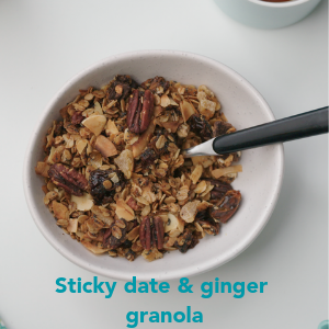 300 Sticky date and ginger granola