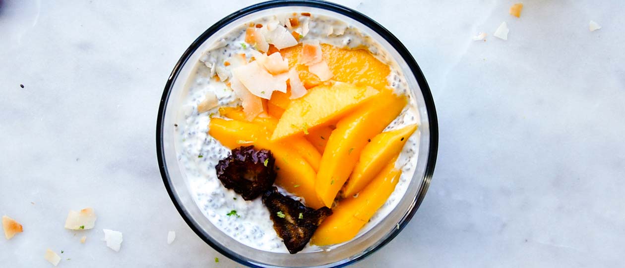 Chia pudding with mango date and lime |Blackmores