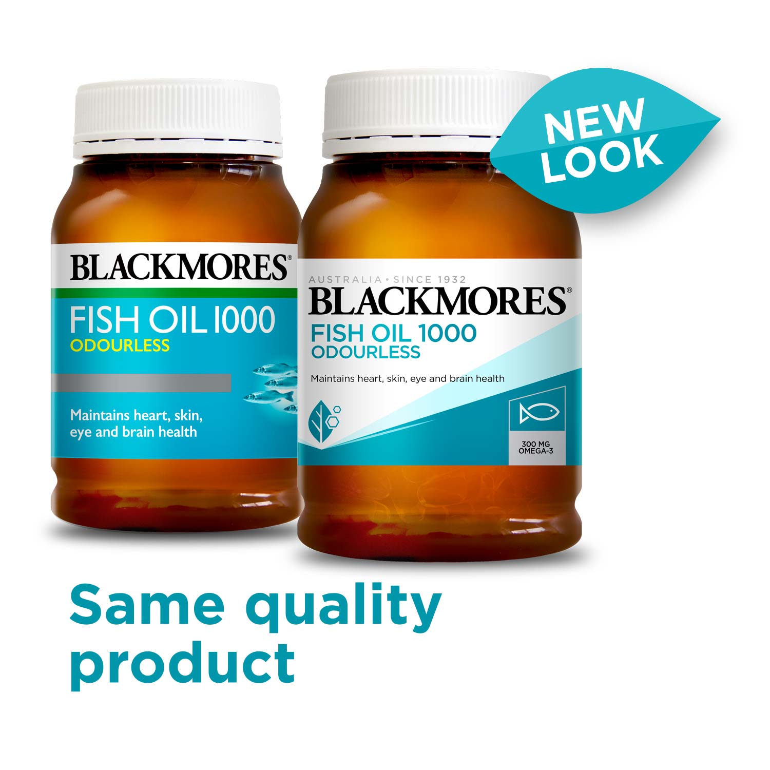 Blackmores Fish Oil 1000 Odourless new look label
