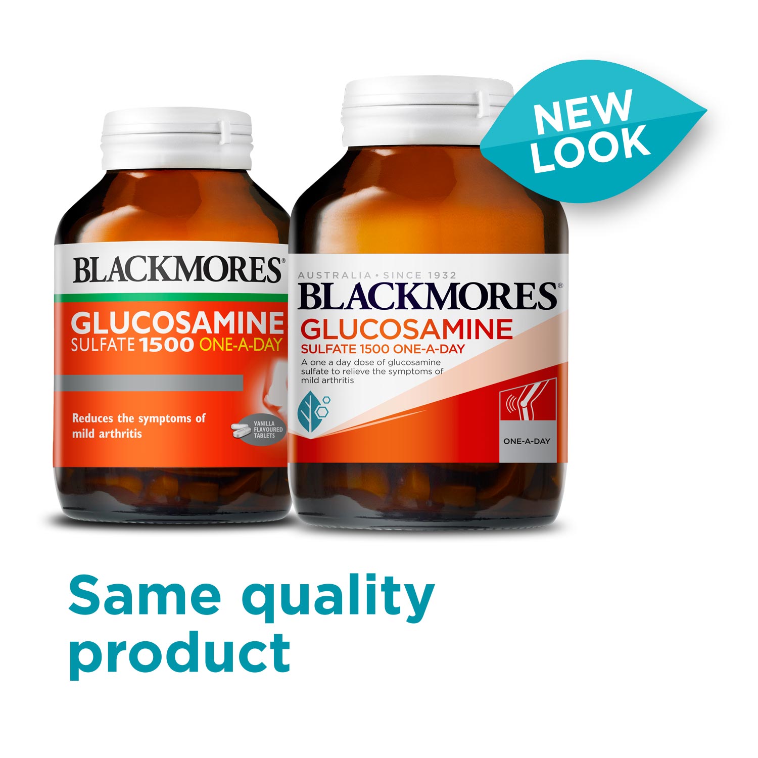 Blackmores Glucosamine Sulfate 1500 One-A-Day new look label 90 tabs