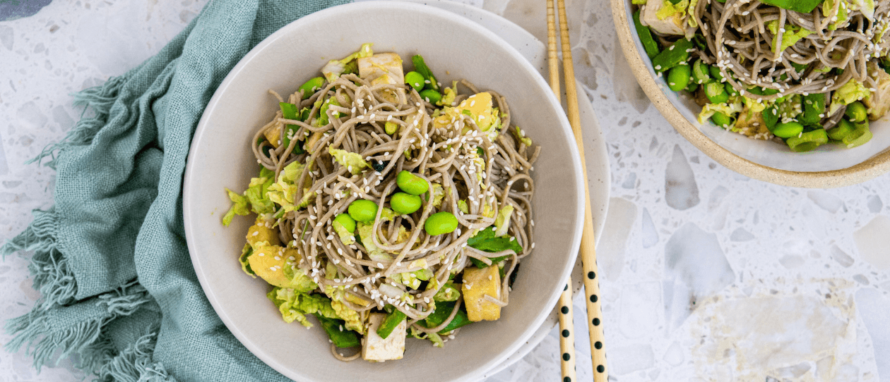 Soba noodle salad
