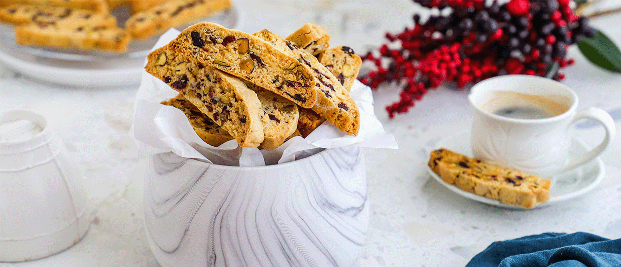 Cranberry  Pistachio Biscotti