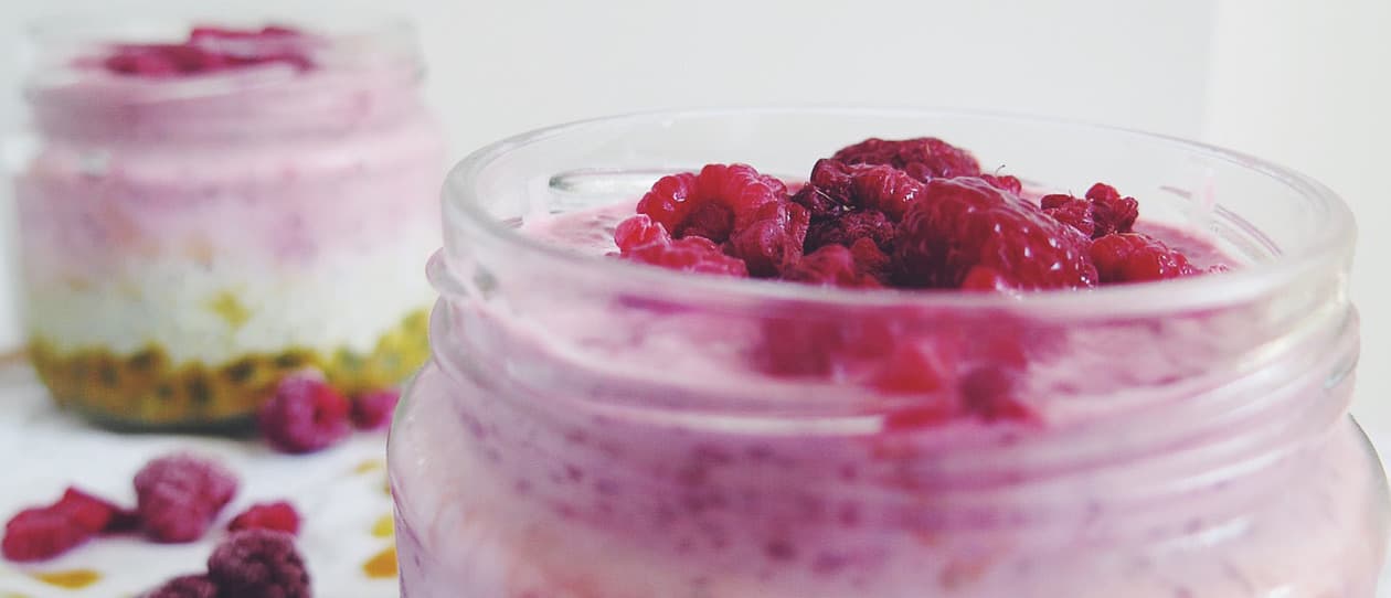 Raspberry Passionfruit Chia Seed Pudding