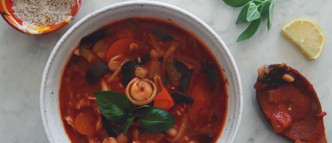 Smoky minestrone soup