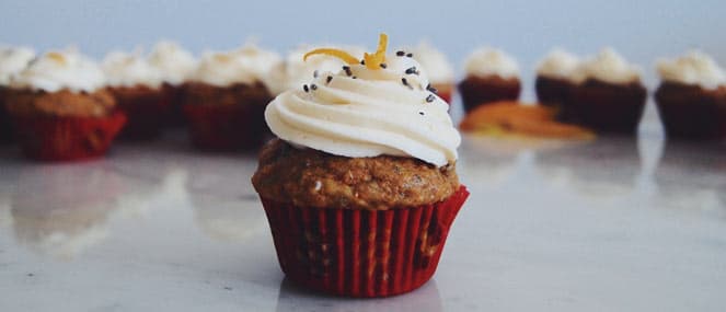 Carrot & chia cupcakes