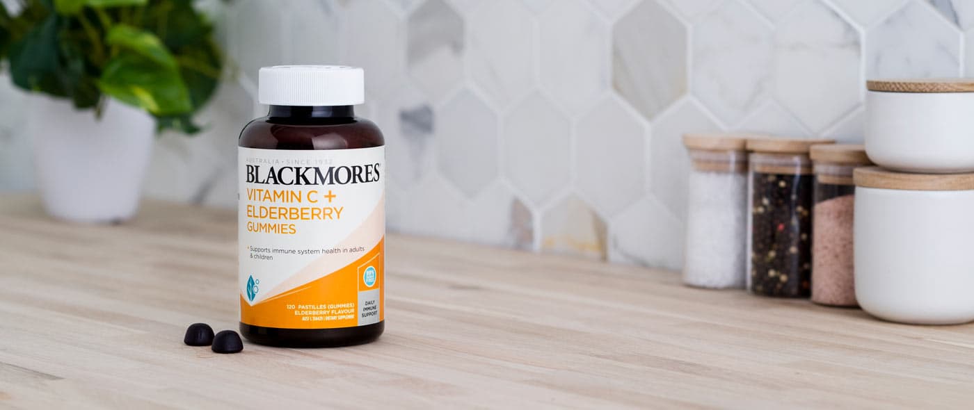 Blackmores Vitamin C + Elderberry Gummies 