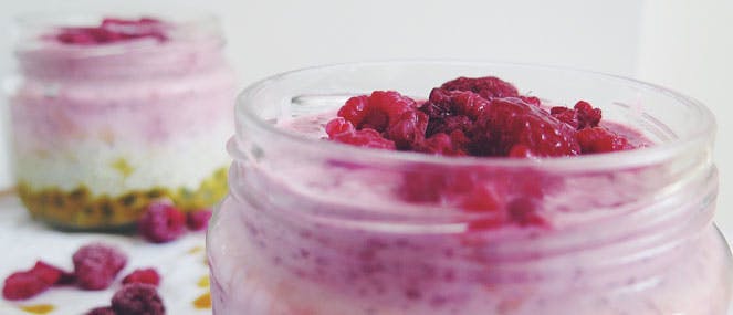 Raspberry Passionfruit Chia Seed Pudding