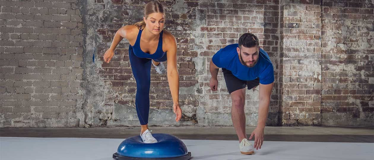 Runners touch plus bosu
