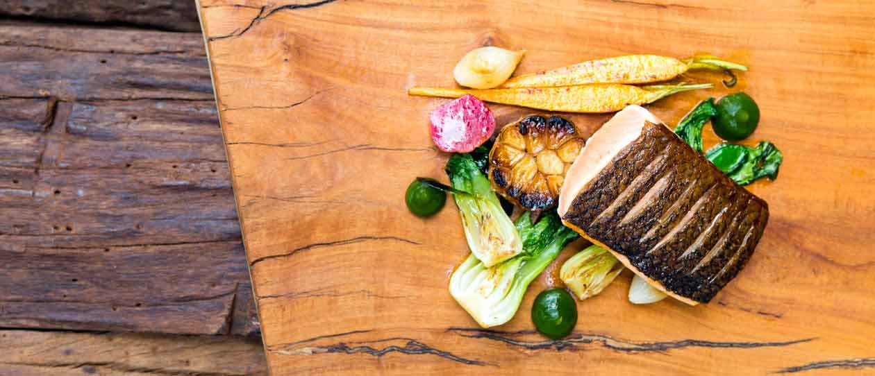Grilled fish with roast vegetables | Blackmores