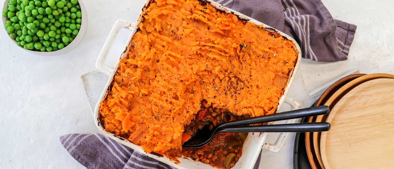 Sheperd's pie with sweet potato crust