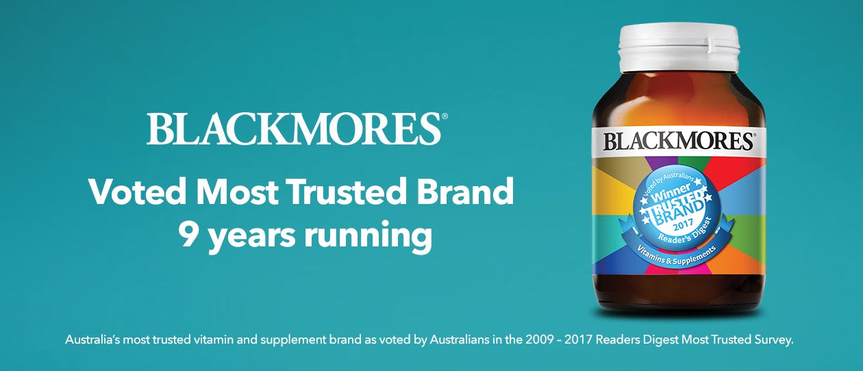 9 years running Blackmores Most Trusted Brand