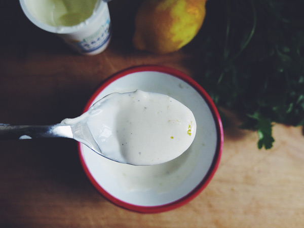 Lemon yoghurt dressing